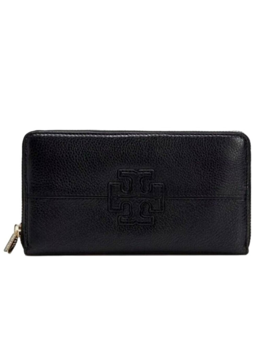 Tory Burch Blue Stacked T Continental Long Wallet - zips around!